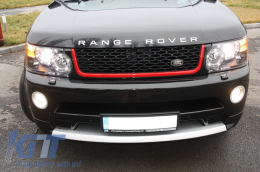 Central Grille and Side Vents Assembly suitable for Land Range Rover Sport L320 Facelift (2010-2013) Autobiography Look Black Red Edition-image-6021898