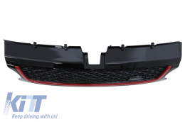 Central Grille and Side Vents Assembly suitable for Land Range Rover Sport L320 Facelift (2010-2013) Autobiography Look Black Red Edition-image-6042529