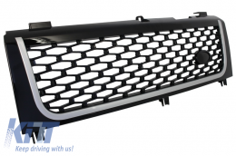 Central Grille and Side Vents Assembly suitable for Land Range Rover Vogue III L322 (2002-2005) Piano Black & Silver Autobiography Supercharged Edition-image-6026549