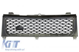 Central Grille and Side Vents Assembly suitable for Land Range Rover Vogue III L322 (2002-2005) Piano Black & Silver Autobiography Supercharged Edition-image-6026551