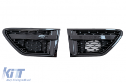 Central Grille and Side Vents Assembly suitable for Land Range Rover Sport L320 Facelift (2009-2013) Autobiography Look All Black Edition-image-6087839