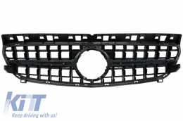 Central Grille suitable for Mercedes A-Class W176 (2012-08.2015) A45 GT-R Panamericana Design Black Chrome-image-6040075