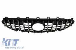 Central Grille Suitable for Mercedes CLS-Class C257 (2018-up) GTR Design Black Chrome-image-6057644