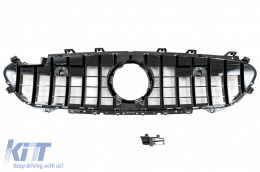 Central Grille Suitable for Mercedes CLS-Class C257 (2018-up) GTR Design Piano Black-image-6090197