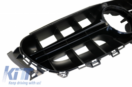 Central Grille suitable for Mercedes E-Class W213 S213 C238 A238 (2016-2019) Black E63 Design-image-6041302