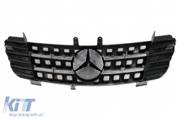 Central Grille suitable for Mercedes ML W164 (2005-2008) Chrome-image-6091367