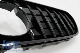 Central Grille suitable for Mercedes S-class Coupe C217 (2014-2017) Cabrio A217 (2015-2017) GT-R Panamericana Design Black-image-6064360