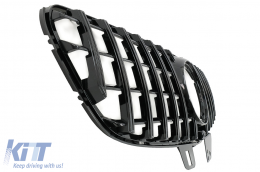 Central Grille suitable for Mercedes V-Class W447 Facelift (2020-Up) GT R Panamericana Design Black-image-6089851