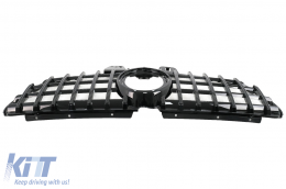 Central Grille suitable for Mercedes V-Class W447 Facelift (2020-Up) GT R Panamericana Design Black-image-6089852