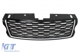 Central Grille suitable for Range Rover Vogue L405 (2013-2017) Autobiography Design conversion to 2018 Look Black & Chrome Edition-image-6067780