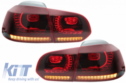 Central Grille suitable for VW Golf 6 VI (2008-2012) with Headlights LED DRL U-Design and Taillights Full LED-image-6037451