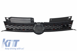 Central Grille suitable for VW Golf 6 VI (2008-2012) with Headlights LED DRL U-Design and Taillights Full LED-image-6037459