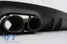 Central Grille with Diffuser and Exhaust Tips Black Suitable for Mercedes CLS-Class C257 (2018-up) GTR CLS53 Design only AMG Line Rear Bumper-image-6057757