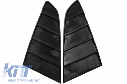 Classic Quarter Side Window Louvers suitable for Ford Mustang Mk6 VI Sixth Generation (2015-2019) Matte Black PFT Design-image-6047027