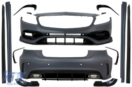 Complete Body Kit suitable for Mercedes A-Class W176 (2012-2018) Facelift Aero A45 Design - COCBMBW176AMGRBS