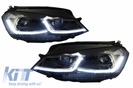 Complete Body Kit suitable for VW Golf 7 VII (2012-2017) With LED Headlights Sequential Dynamic Turning Lights R-line Look-image-6058309