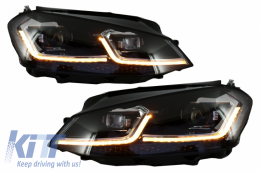 Complete Body Kit suitable for VW Golf 7 VII (2012-2017) With LED Headlights Sequential Dynamic Turning Lights R-line Look-image-6058310