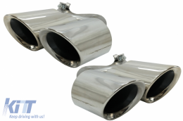 Complete Body Kit with Exhaust Muffler Tips Quad Chrome suitable for Porsche Cayenne (9Y0) (2018-Up) Conversion to Turbo & Aero Look-image-6080327