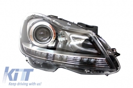 Complete Conversion Retrofit Body Kit with Xenon Facelift Headlights suitable for Mercedes C-class W204 (2007-2014) Facelift C63 Design-image-5995068