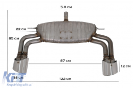 Complete Exhaust System suitable for Audi A3 8V Sedan Cabrio (2012-2019) S3 Design-image-6003969