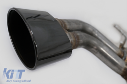 Complete Exhaust System suitable for Audi A3 8V Sedan Cabrio (2012-2019) RS3 Design Piano Black Tips-image-6076340