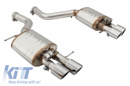 Complete Exhaust System suitable for BMW 5 Series F10 (2011-2016) Petrol 1.6/2.0 L 520i N2B20/NB20B16 / 528i NB20B20 Turbocharged I4 Twin Double Exhaust Pipes M5 M Sport Design with Valvetronic-image-6045031