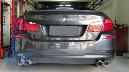 Complete Exhaust System suitable for BMW 5 Series F10 (2011-2016) Petrol 1.6/2.0 L 520i N2B20/NB20B16 / 528i NB20B20 Turbocharged I4 Twin Double Exhaust Pipes M5 M Sport Design with Valvetronic-image-6045044