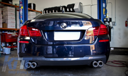 Complete Exhaust System suitable for BMW 5 Series F10 (2011-2016) Petrol 1.6/2.0 L 520i N2B20/NB20B16 / 528i NB20B20 Turbocharged I4 Twin Double Exhaust Pipes M5 M Sport Design with Valvetronic-image-6045045