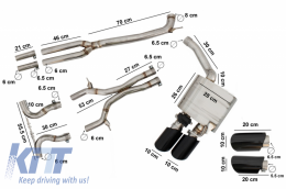 Complete Exhaust System suitable for Porsche Panamera II 971 (2017-Up) Turbocharged 3.0 L V6 Petrol Engine with Valvetronic-image-6045359