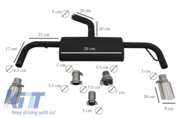 Complete Exhaust System suitable for VW Golf 5 (2003-2007) Golf 6 (2008-2013) GTI Design-image-6047745