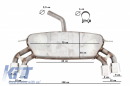 Complete Exhaust System suitable for VW Golf 7 VII MK7 (2013-2019) R Design-image-6046709