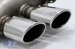 Complete Exhaust System with Twin Muffler Tips suitable for Audi Q5 8R (11.2008-2016) Chrome-image-6079795