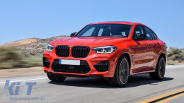 Completo Body Kit per BMW X4 SUV G02 2018+ Diffusore Scarico Punte Nero lucido-image-6089673