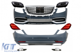 Convesion Body Kit suitable for Mercedes S-Class W222 Facelift (2013-2017) with Headlights and Taillights Full LED - COCBMBW222MBS63HLTLFL