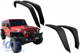 Crusher Tube Flat Steel Fender Flares suitable for JEEP Wrangler Rubicon JK (2007-2017)-image-6024298