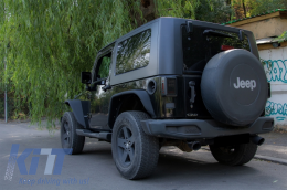 Crusher Tube Flat Steel Fender Flares suitable for JEEP Wrangler Rubicon JK (2007-2017)-image-6050241