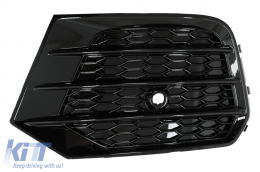 Cubiertas faros antiniebla Rejillas para Audi Q3 8U Facelift 14-17 RS Design Black-image-6068059