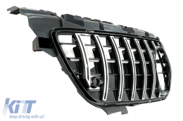 Davanti & Inferiore Griglia per Mercedes SLK R172 11-15 GT-R Panamericana Look Cromo-image-6090227