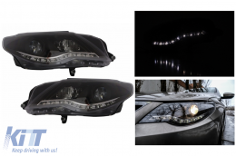 DAYLINE LED Fari per VW Passat CC 2008-2012 Nero DRL HID Look Lente-image-6091539