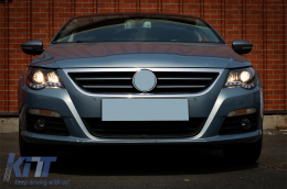 DAYLINE LED Fari per VW Passat CC 2008-2012 Nero DRL HID Look Lente-image-6096014