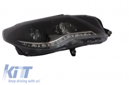 DAYLINE LED Headlights suitable for VW Passat CC (2008-2012) DRL Look Black-image-6015082