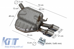 Diffuseur Arrière pour AUDI A8 D4 Facelift 15-17 S8 Look Échappement Conseils-image-6054397