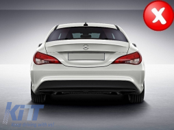 Diffuseur Arrière pour Mercedes W117 CLA 2013+ Embouts d'échappement Sport Pack-image-6003712