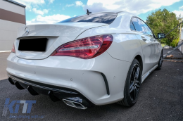 Diffuseur Échappement pour Mercedes W117 CLA 13-18 Facelift Carbone CLA45 Look-image-6072945