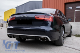 Diffuseur & Conseils d'échappement pour AUDI A6 C7 4G Limo Avant 10-14 RS6 Look-image-6052308