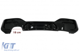 Diffuseur d'air Double sortie gauche pour BMW Série 1 F20 F21 LCI 15-19 Noir Brillant Competition Design-image-6087209