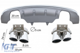 Diffuseur d'air Pare-chocs Arrière Pour AUDI Q5 8R Facelift 13-16 Ed Standard-image-6041994