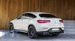 Diffuseur d'air pare-chocs pour Mercedes GLC C253 COUPE 2015+ GLC63 Silver Tips-image-6055466