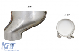 Diffuseur embouts d'échappement pour AUDI A7 4G Facelift 15+ S7 S-line RS7 Look--image-6020693