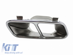 Diffuseur Noir pour Mercedes A W176 12-15 A45 Look Silencieux Conseils Chrome-image-6028052